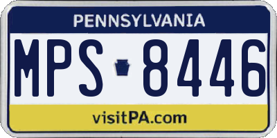 PA license plate MPS8446