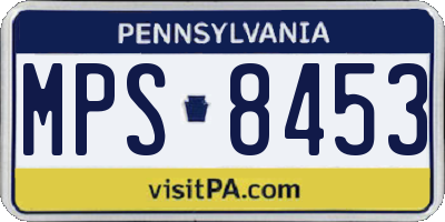 PA license plate MPS8453
