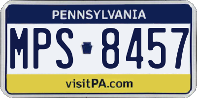PA license plate MPS8457