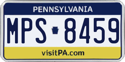 PA license plate MPS8459