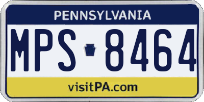 PA license plate MPS8464