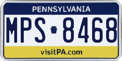 PA license plate MPS8468