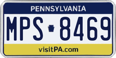 PA license plate MPS8469