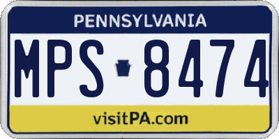 PA license plate MPS8474
