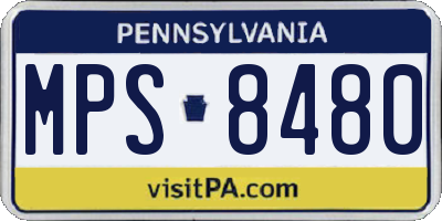 PA license plate MPS8480