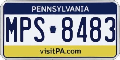 PA license plate MPS8483