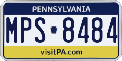 PA license plate MPS8484