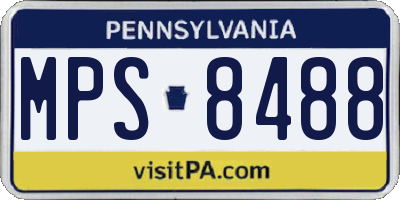 PA license plate MPS8488