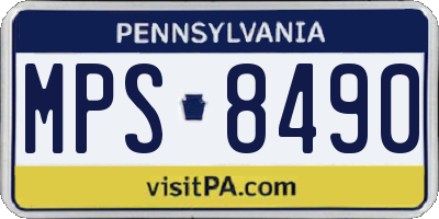 PA license plate MPS8490
