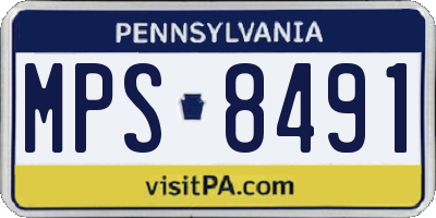 PA license plate MPS8491