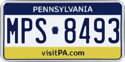 PA license plate MPS8493