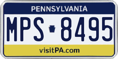 PA license plate MPS8495