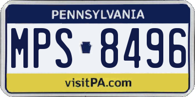 PA license plate MPS8496