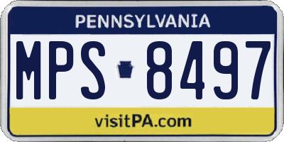 PA license plate MPS8497