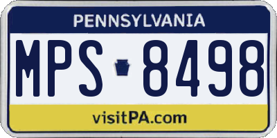 PA license plate MPS8498