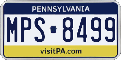 PA license plate MPS8499