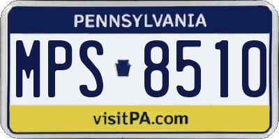 PA license plate MPS8510