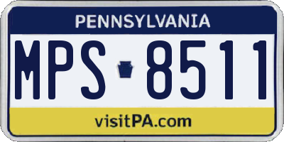 PA license plate MPS8511