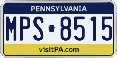 PA license plate MPS8515