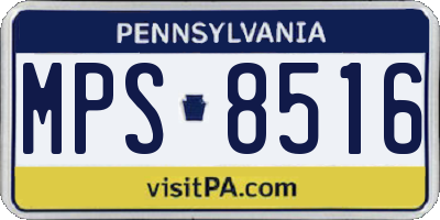PA license plate MPS8516