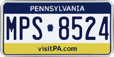 PA license plate MPS8524