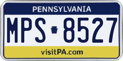 PA license plate MPS8527