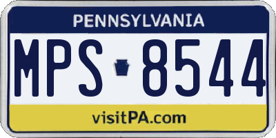 PA license plate MPS8544