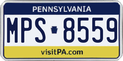 PA license plate MPS8559