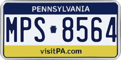 PA license plate MPS8564