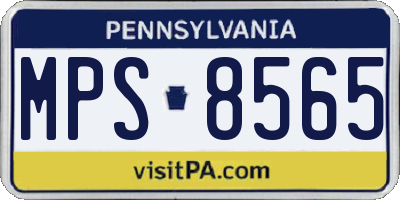 PA license plate MPS8565