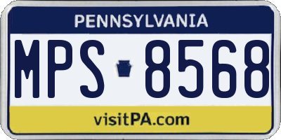 PA license plate MPS8568