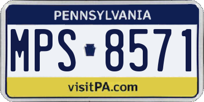 PA license plate MPS8571