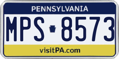 PA license plate MPS8573