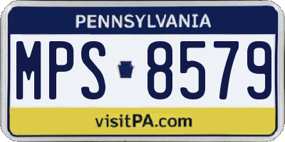 PA license plate MPS8579