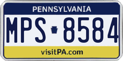PA license plate MPS8584