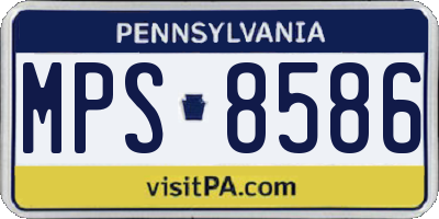 PA license plate MPS8586