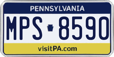 PA license plate MPS8590