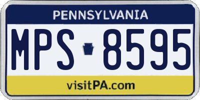 PA license plate MPS8595