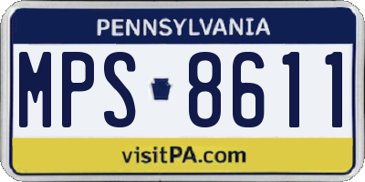 PA license plate MPS8611
