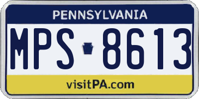 PA license plate MPS8613