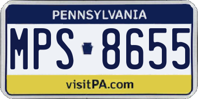 PA license plate MPS8655