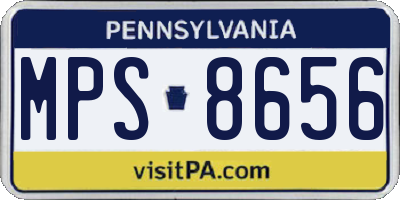 PA license plate MPS8656