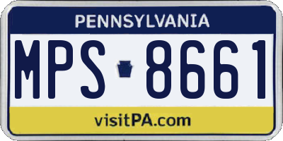 PA license plate MPS8661