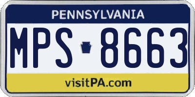 PA license plate MPS8663
