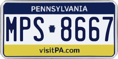 PA license plate MPS8667