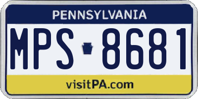 PA license plate MPS8681