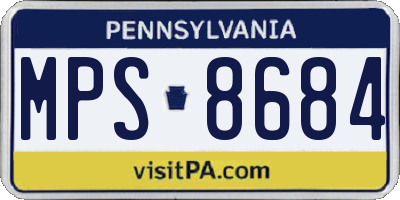 PA license plate MPS8684