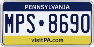 PA license plate MPS8690