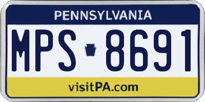PA license plate MPS8691
