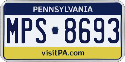PA license plate MPS8693